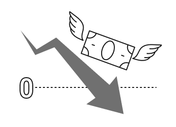 マイナス残高発生