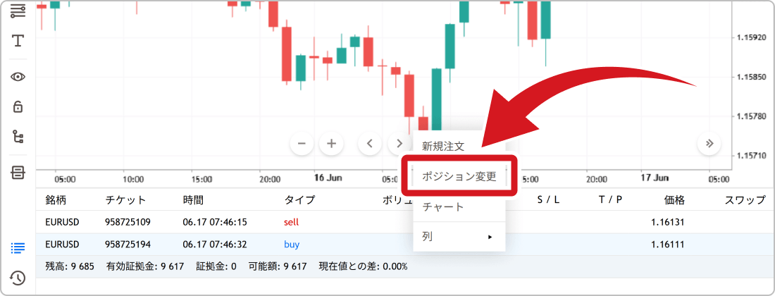 注文画面の出し方