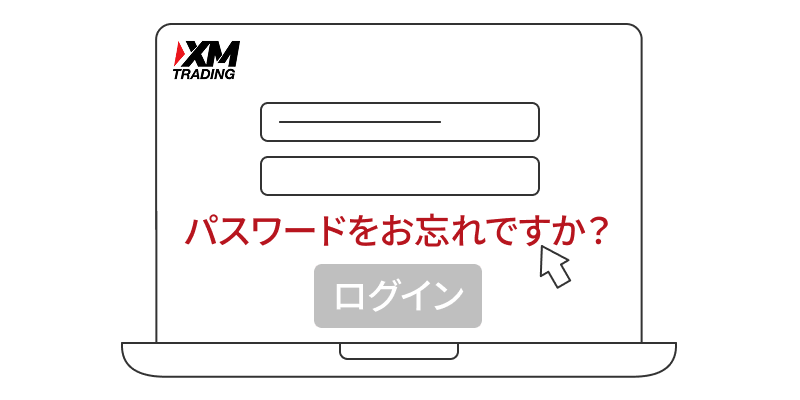 「パスワードをお忘れですか？」ボタンをクリック