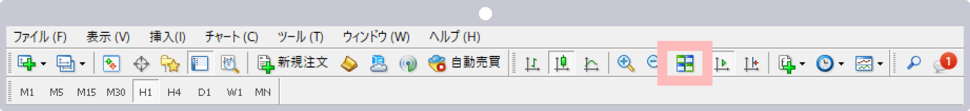 ツールバーから「ウインドウの整列」が可能
