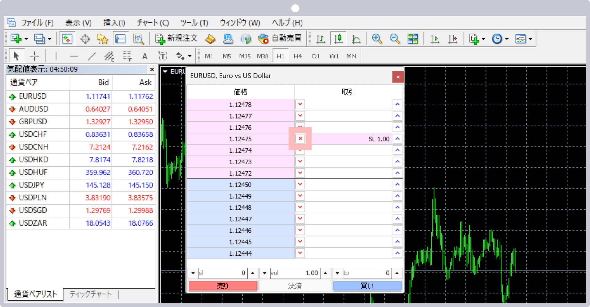 指値注文・逆指値注文を変更する場合